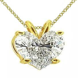 Heart Shaped Genuine Diamond Pendant For Sale