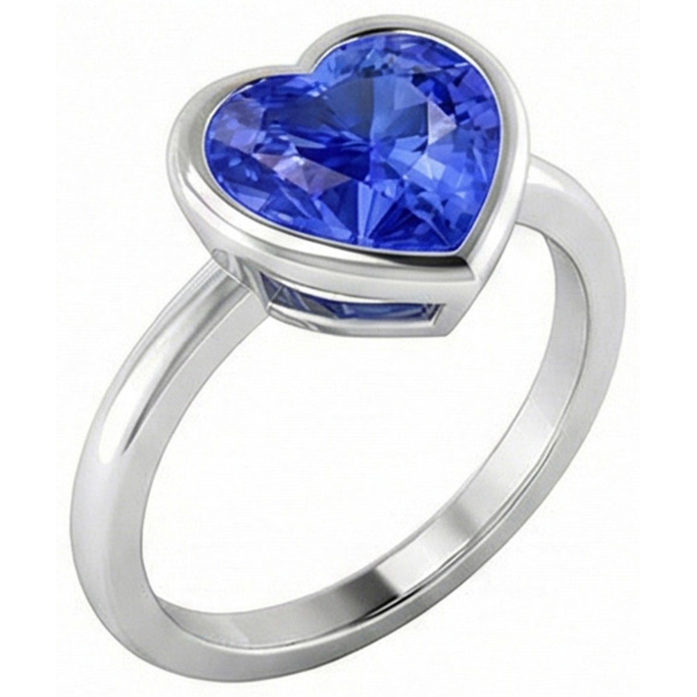 natural heart sapphire 2.50ct watch close up detail