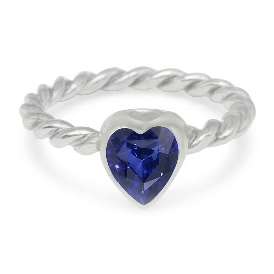 natural heart sapphire 1.50ct watch top view