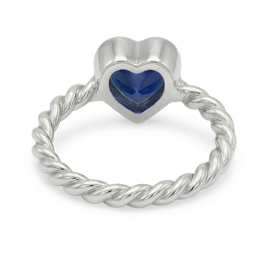 natural heart sapphire 1.50ct watch on white background