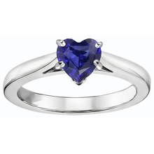 natural heart sapphire 1ct ring side angle