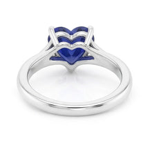 natural heart sapphire 2.50ct ring profile view