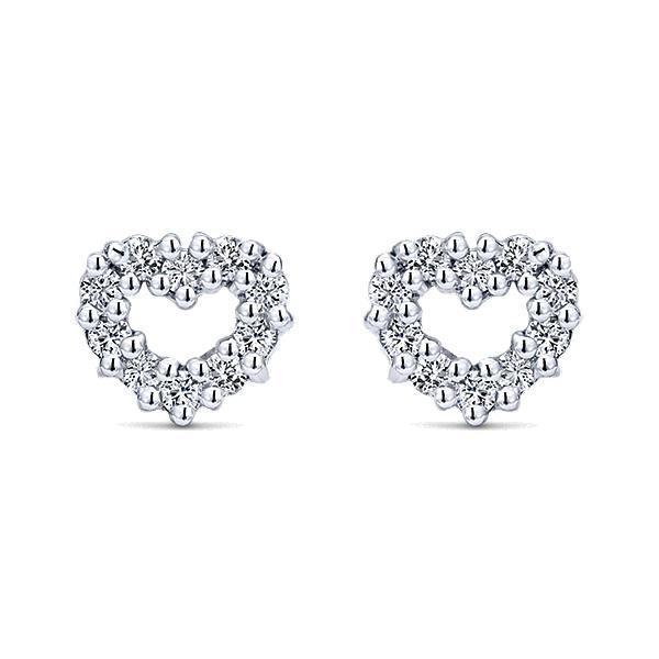 Heart Studs Earring 3 Ct Gorgeous Brilliant Cut Real Diamonds White Gold