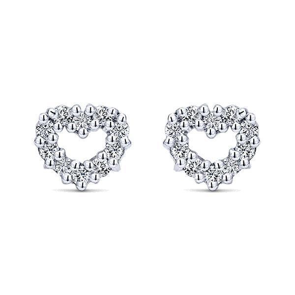 Heart Studs Earring 3 Ct Gorgeous Brilliant Cut Real Diamonds White Gold