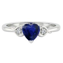 natural round sapphire 1.75ct ring side angle