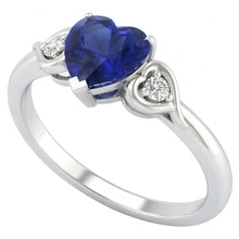 natural round sapphire 1.75ct ring close up detail