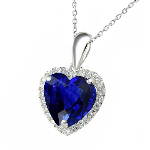 Sophisticated Blue Sapphire Precious Stone Pendant 3.50 ct – main view