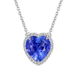 Real Heart Cut Royal Blue Sapphire Precious Stone Pendant – 5.50