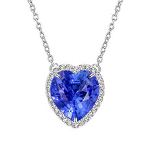 Royal Blue Sapphire Precious Stone Pendant 5.50-ct 14 Karat White Gold – main view
