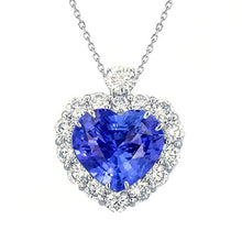Real Blue Sapphire Stone Pendant Necklace – main view
