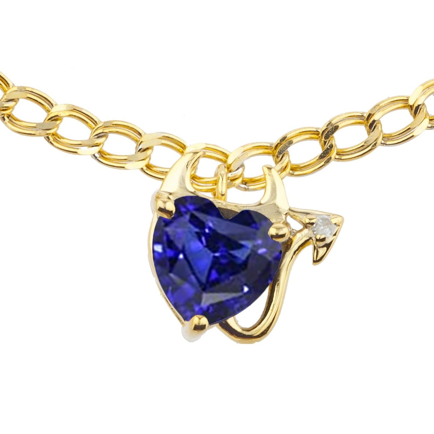 Earth-Mined Cornflower Blue Sapphire Precious Stone Pendant 3.50 ct 14 Karat Yellow Gold – main view
