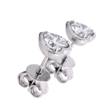Heart Cut Lab Grown Diamonds 1.50 Carat White Gold Stud Earring