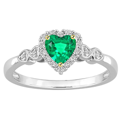 Colombian Emerald Gemstone Ring 1 ct F/VS1 – 14 Karat Two Tone