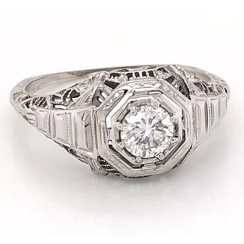 Hexagon Real Diamond Wedding Ring