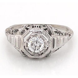 Hexagon Real Diamond Wedding Ring