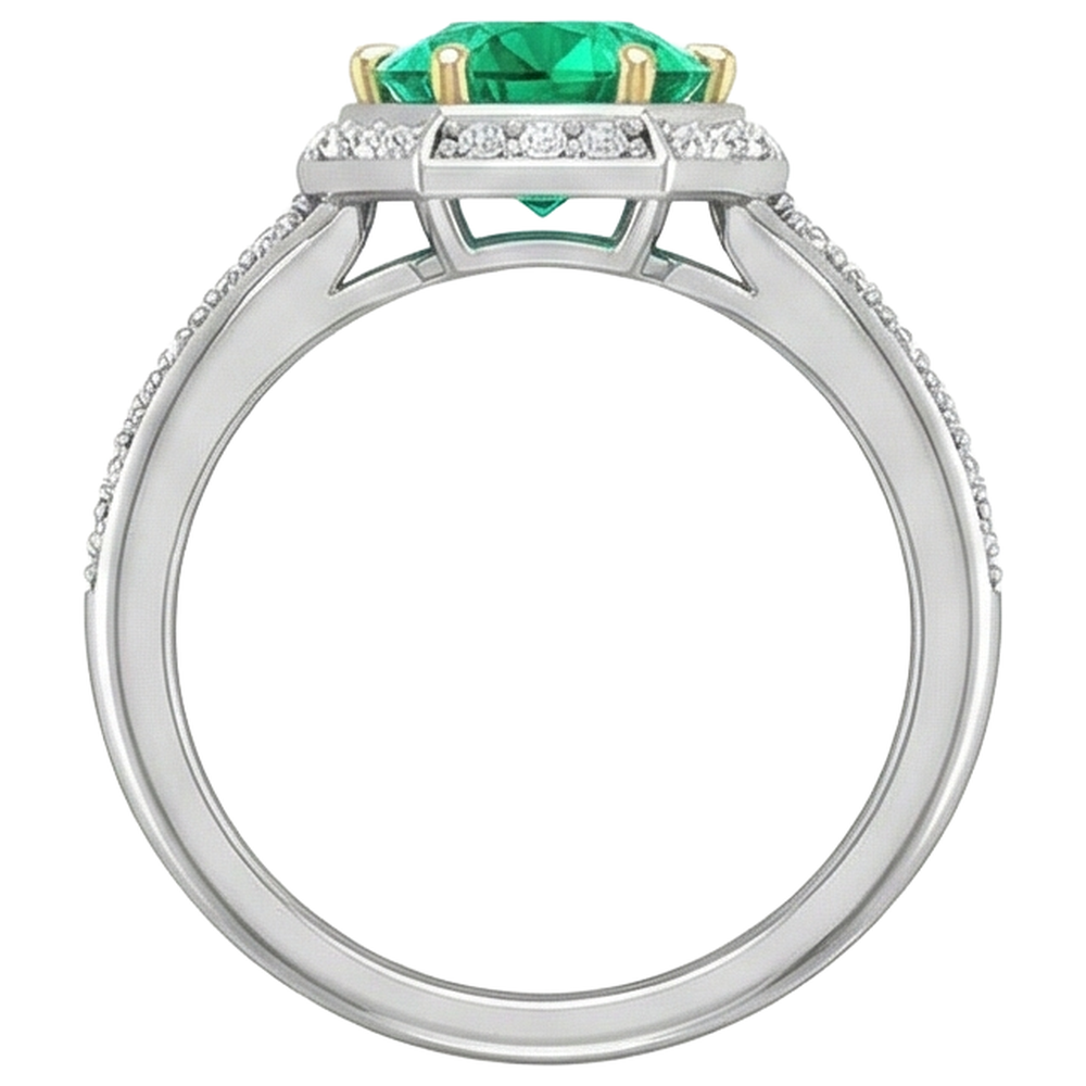 Luxury Precious Stone Ring 1 ct – back view