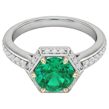 Earth-Mined Fine Emerald Precious Stone Ring – profile view