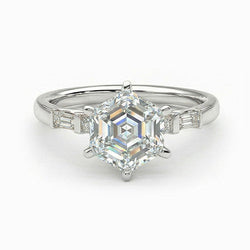 Princess Diamond Engagement Ring in 14K White Gold – 1 ct