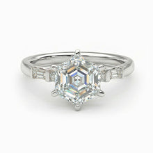 Diamond Princess Engagement Ring in 14K White Gold – main view