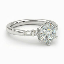 Engagement Ring 14K White Gold with Diamond – front view