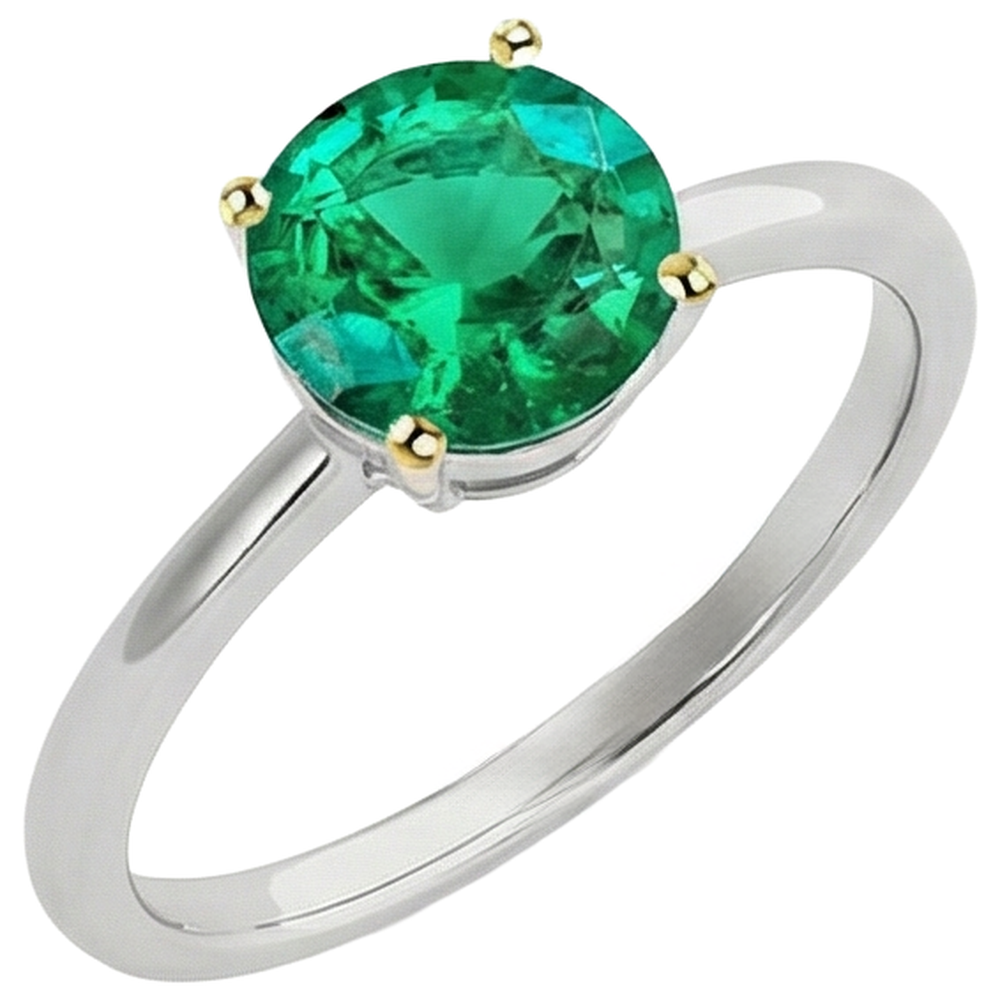 Elegant Fine Emerald Gemstone Ring 3 ct – front view