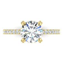 Hidden Halo Round Pave Real Diamond Ring