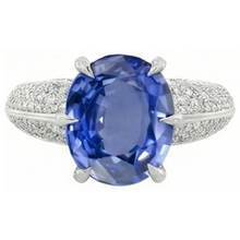 High Quality Sapphire And Natural Earth Mined DIAMOND ( NOT LAB GROWN ) Ring