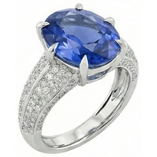 High Quality Sapphire And Natural Earth Mined DIAMOND ( NOT LAB GROWN ) Ring