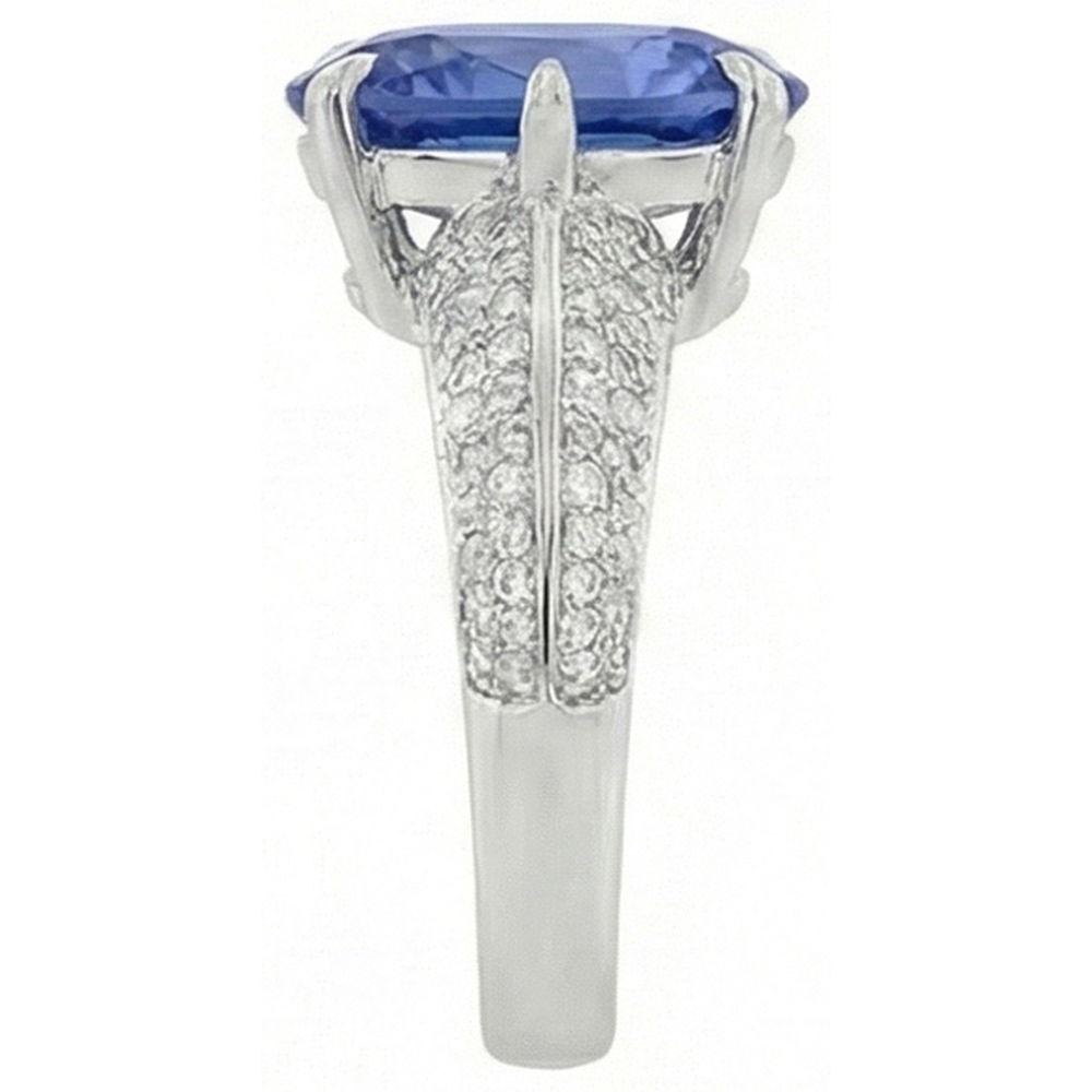 High Quality Sapphire And Natural Earth Mined DIAMOND ( NOT LAB GROWN ) Ring