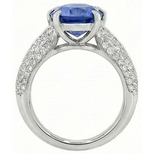 High Quality Sapphire And Natural Earth Mined DIAMOND ( NOT LAB GROWN ) Ring