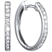 Hoop Earrings 14K White Gold Brilliant Cut Sparkling 2.60 Ct Real Diamonds