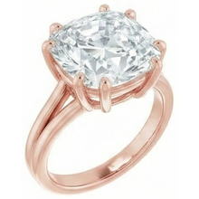 Huge 8 Carat Cushion Natural Earth Mined Diamond Ring