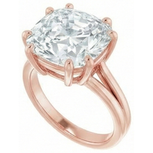 Huge 8 Carat Cushion Natural Earth Mined Diamond Ring