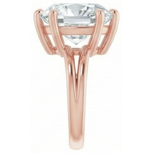 Huge 8 Carat Cushion Natural Earth Mined Diamond Ring
