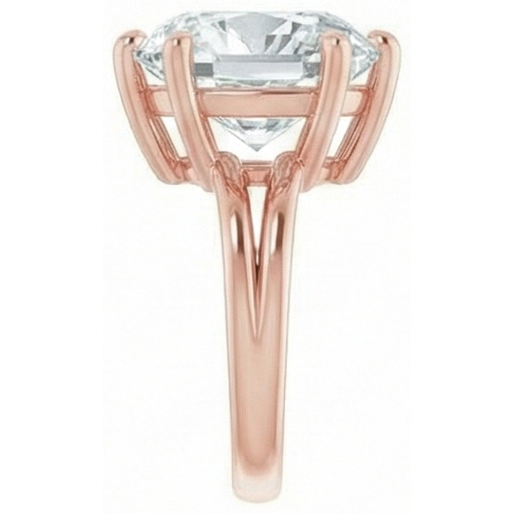 Huge 8 Carat Cushion Natural Earth Mined Diamond Ring
