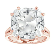 Huge 8 Carat Real Cushion Diamond Ring