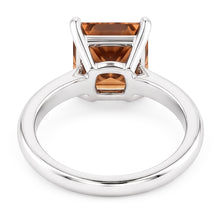 Huge Champagne Radiant Cut 3 Ct Genuine Natural Earth Mined Diamond Gemstone Engagement Ring