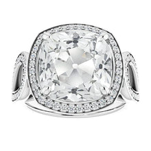 Huge Cushion Genuine Diamond 13 Carat Ring