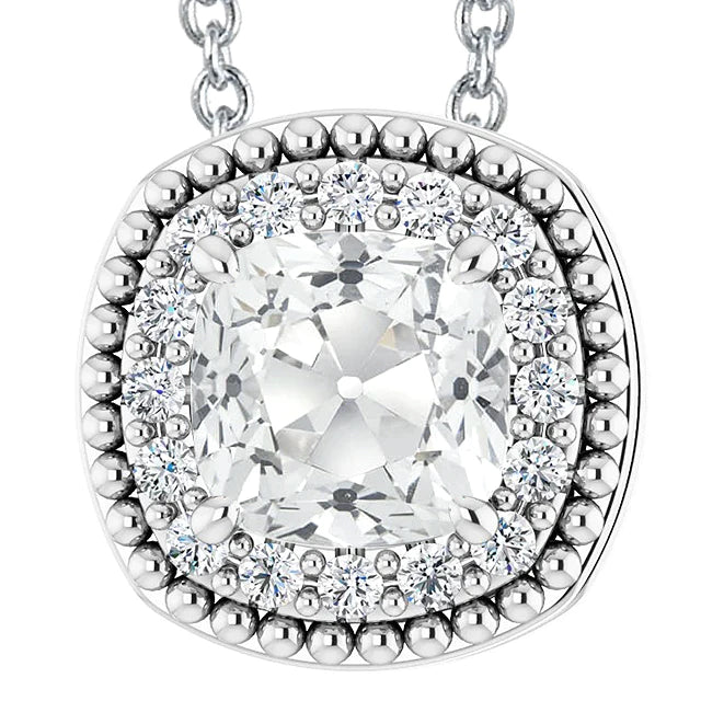 Huge Halo 9 Carat Genuine Diamond Pendant
