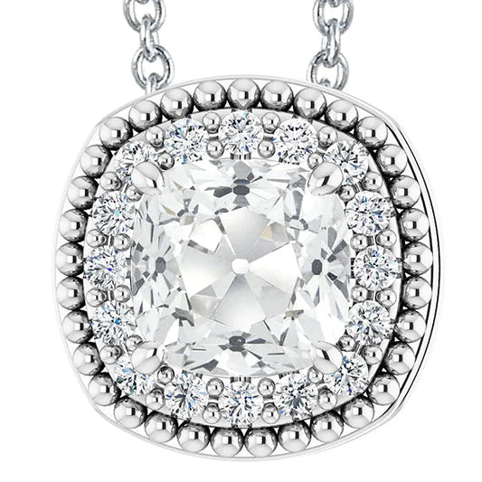 Huge Halo 9 Carat Genuine Diamond Pendant