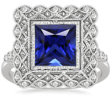 Huge Sapphire Antique Style Ring