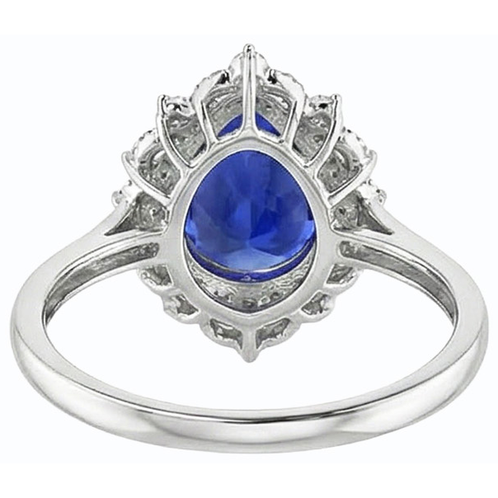Huge Sapphire Natural Earth Mined Diamond Ring