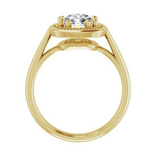Natural Brilliant Diamond Bridal Ring 5 ct 14K Yellow Gold – side view