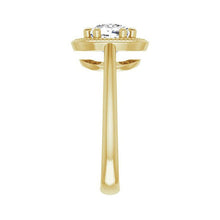 Natural Brilliant Diamond Bridal Ring – angle view