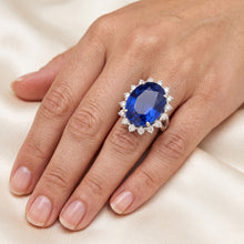 IGI CERTIFIED 10 Carat Big Sapphire Engagement Ring