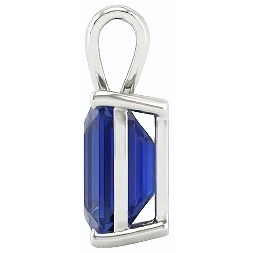 Luxury Royal Blue Sapphire Precious Stone Pendant 5 ct – profile view