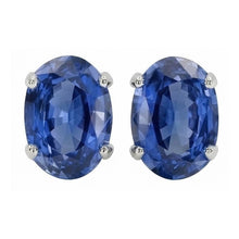 IGI CERTIFIED Ceylon Color Sapphire 8 Ct. Studs Post Pair Earring White Gold 14K Jewelry