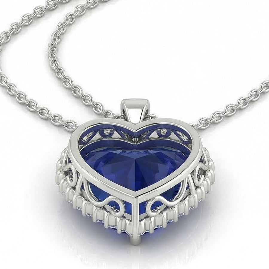 Shimmering Stone Pendant Necklace 4 ct – profile view