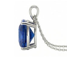 Cornflower Blue Sapphire Precious Stone Pendant – angle view