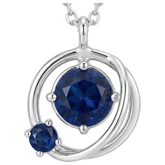 IGI CERTIFIED White Gold Ceylon Color Sapphire Pendant 9.50 Carats